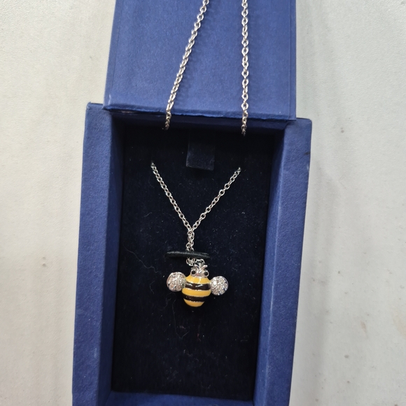 Swarovski Silver and Gold Bee Necklace - Picture 3 of 3